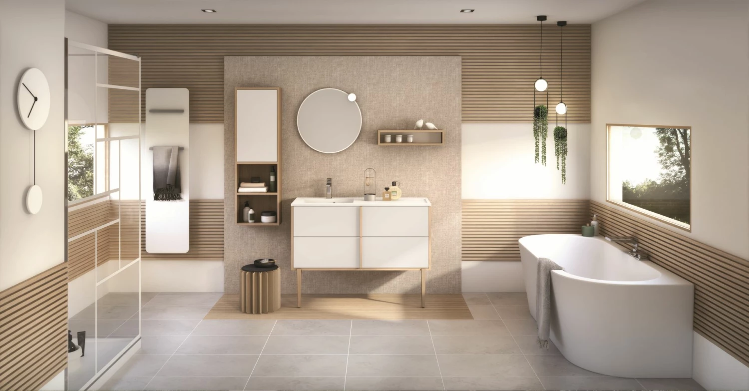 Meubles-lavabos Soldes -Meubles-lavabos Soldes D20 EVASION L120G Blanc MAT