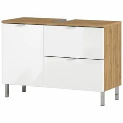Germania Armoire sous-lavabo GW-Mauresa 34x80x56 cm Chêne et blanc