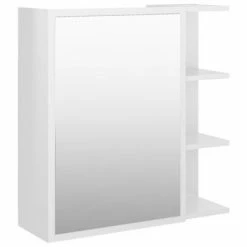 VidaXL Armoire à miroir bain Blanc brillant 62,5x20,5x64 cm Aggloméré