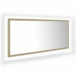 VidaXL Miroir LED de salle de bain Chêne sonoma 100x8,5x37cm Aggloméré