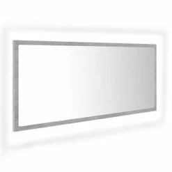 VidaXL Miroir à LED de salle de bain Gris béton 100x8,5x37cm Aggloméré