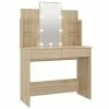 VidaXL Coiffeuse avec LED Chêne sonoma 96x40x142 cm -Meubles-lavabos Soldes image 2 808822