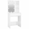 VidaXL Coiffeuse avec LED Blanc brillant 60x40x140 cm 2 VidaXL Coiffeuse avec LED Blanc brillant 60x40x140 cm -Meubles-lavabos Soldes image 2 808834