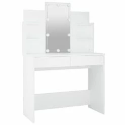 VidaXL Coiffeuse avec LED Blanc 96x40x142 cm -Meubles-lavabos Soldes image 3 808819