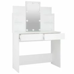 VidaXL Coiffeuse avec LED Blanc 96x40x142 cm -Meubles-lavabos Soldes image 4 808819