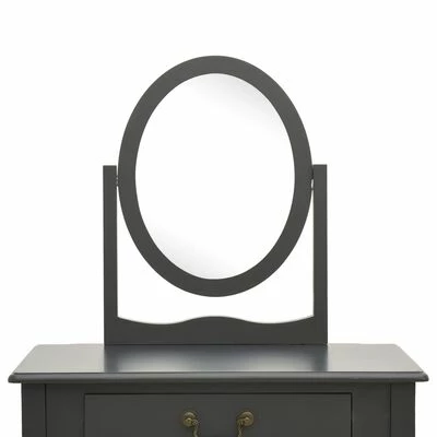 VidaXL Coiffeuse et tabouret Gris 65x36x128 cm Bois de paulownia MDF 7 VidaXL Coiffeuse et tabouret Gris 65x36x128 cm Bois de paulownia MDF – Image 6