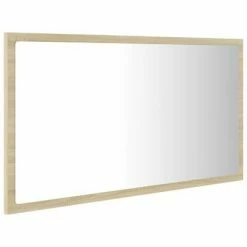 VidaXL Miroir LED de salle de bain Chêne sonoma 80x8,5x37 cm Aggloméré -Meubles-lavabos Soldes image 6 804927
